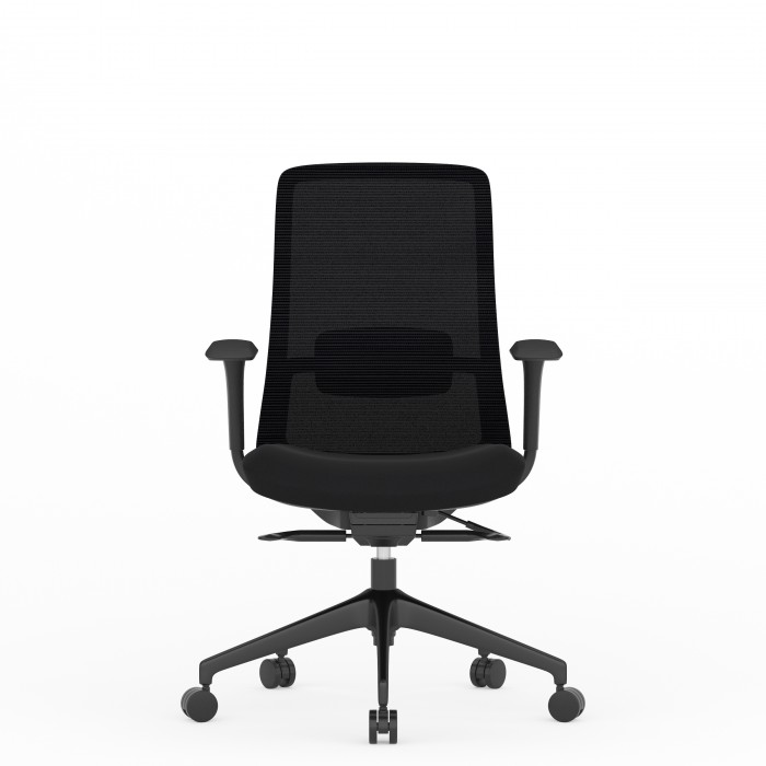 Vue frontale chaise Emma Black