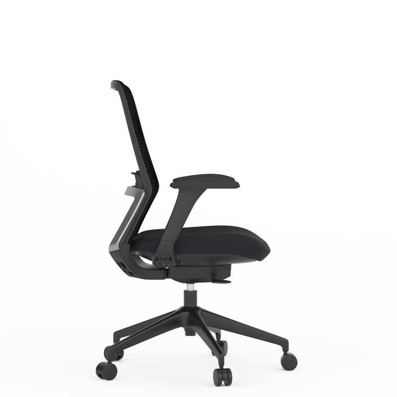 Vue latérale – chaise de bureau Emma