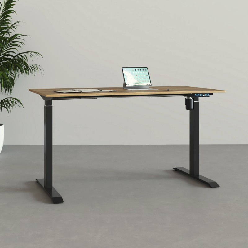 Zit-sta bureau Elvia zwart en kastanje
