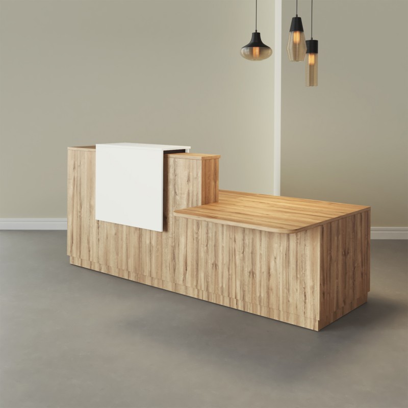 Pack Banque d'accueil PMR Duomo avec chaise et caisson| BIKKOM