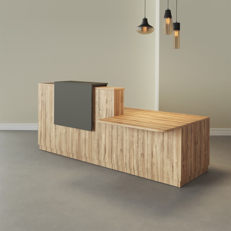 Pack Banque d'accueil PMR Duomo avec chaise et caisson| BIKKOM