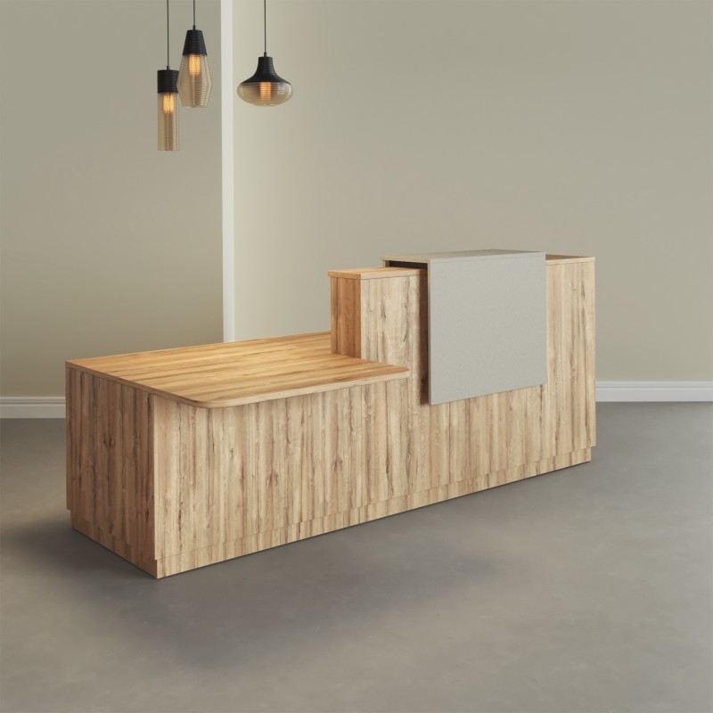 Pack Banque d'accueil PMR Duomo avec chaise et caisson| BIKKOM