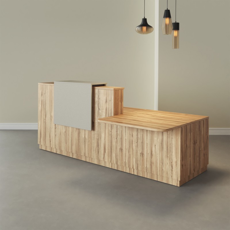 Pack Banque d'accueil PMR Duomo avec chaise et caisson| BIKKOM