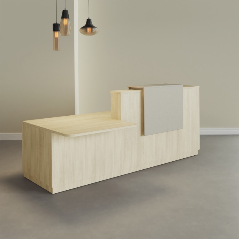Pack Banque d'accueil PMR Duomo avec chaise et caisson| BIKKOM