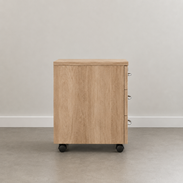 Houten ladeblok Omega kastanje met open lade