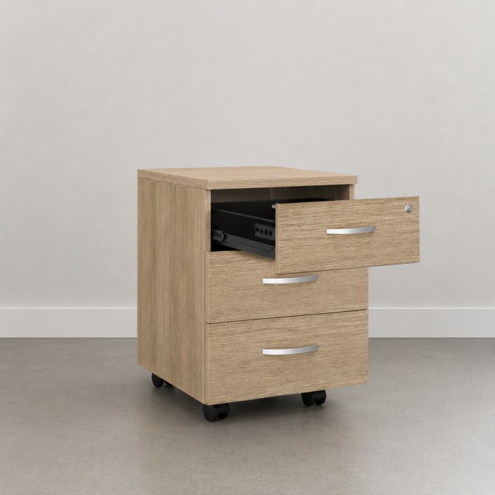 Houten ladeblok Omega kastanje