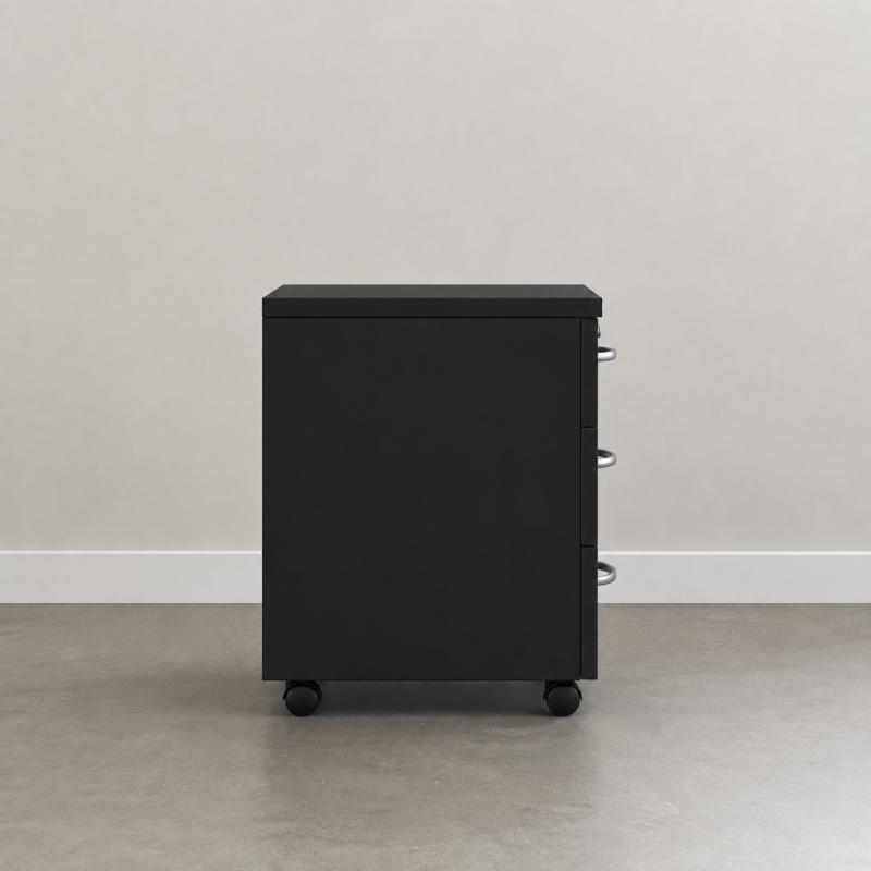 Caisson à tiroirs et à roulettes pour bureau Omega en bois - Bikkom