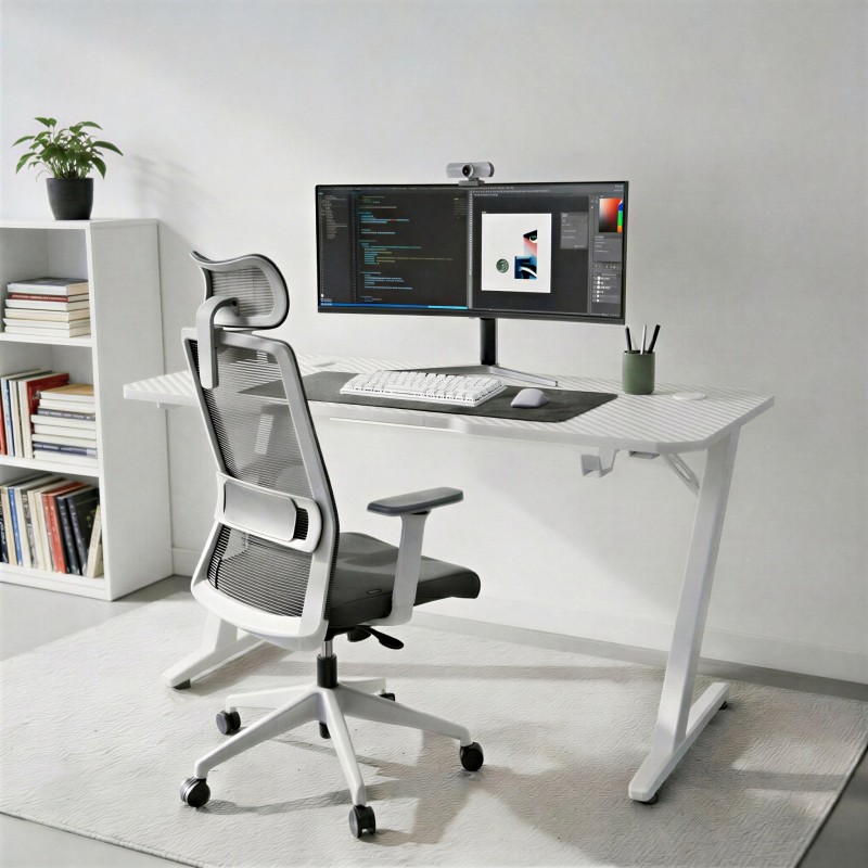 Bureau gamer blanc Nexa Z