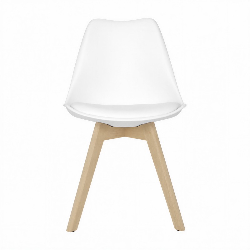 Chaise scandinave Ada blanche face