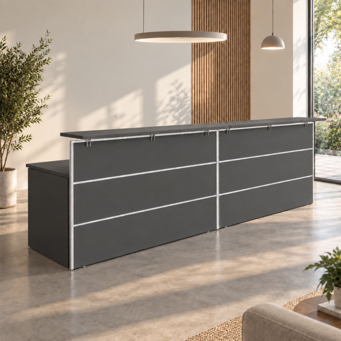 Banque d’accueil double en graphite