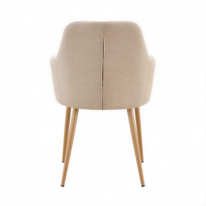 Fauteuil visiteur Clara sable pied bois côté
