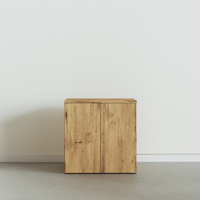 Houten bureaukast Chronos Dicht Push kastanje 80x81 cm