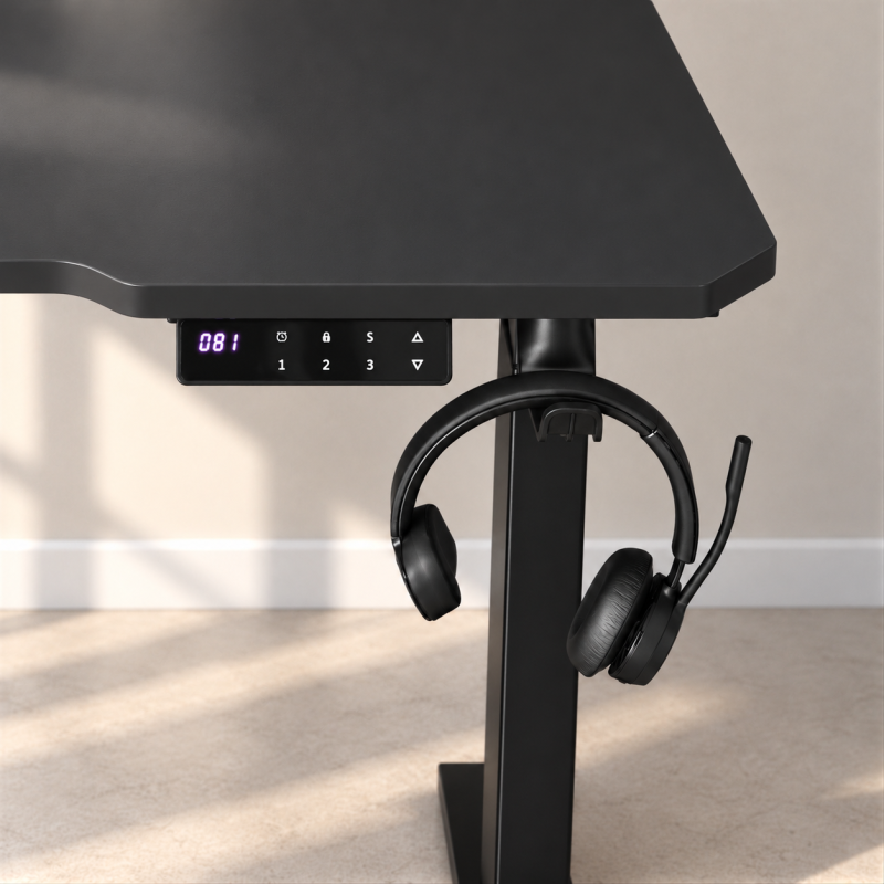 Bureau Avant : détail du support pour casque