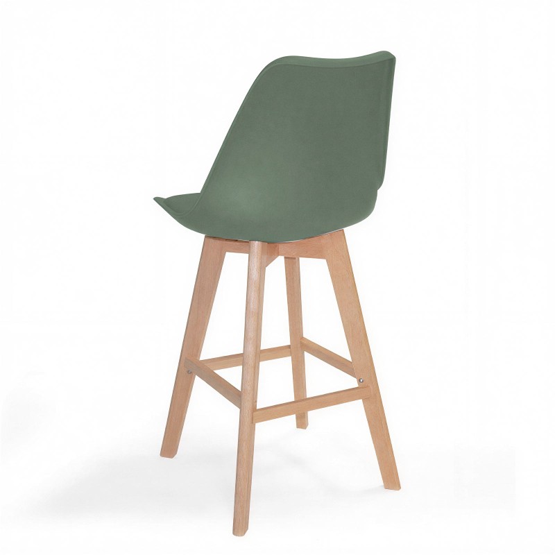 Tabouret haut scandinave Ada vert arrière
