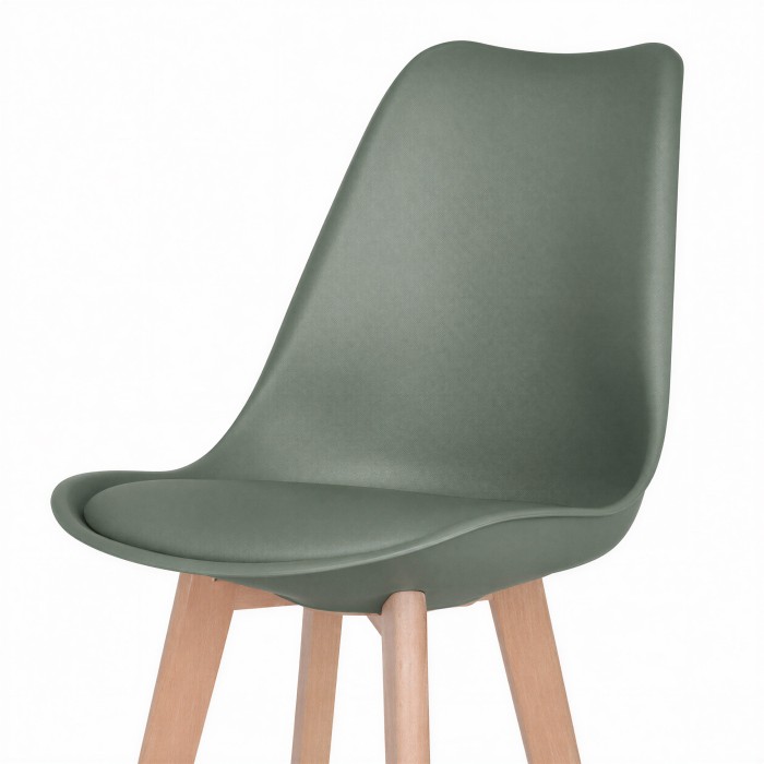 Tabouret haut scandinave Ada vert détail