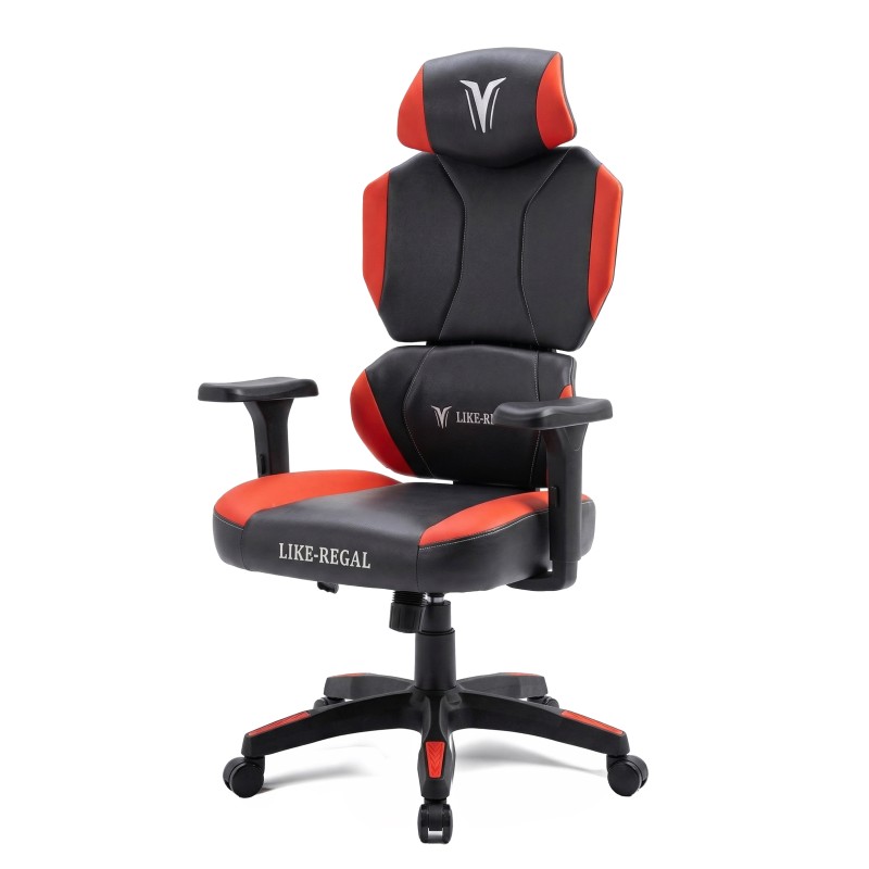 Gamestoel rood-zwart Nova Plus schuin vooraan