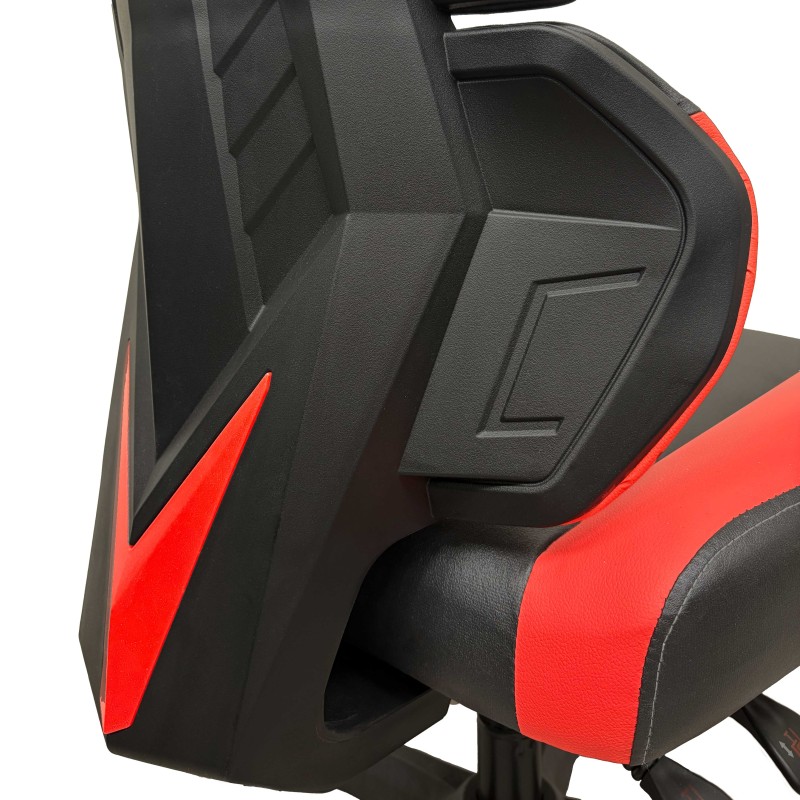 Gamestoel rood-zwart Nova Plus zijkant