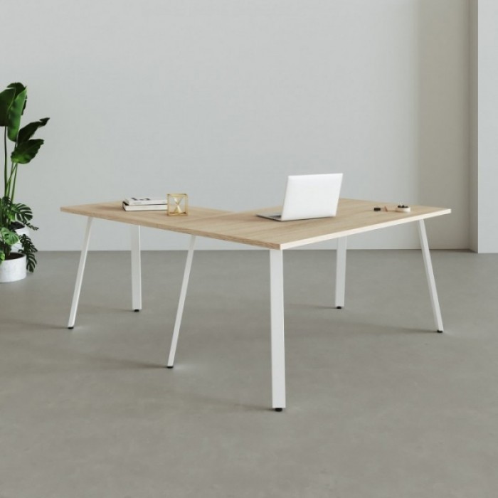 Hoekbureau Genius White - Bikkom