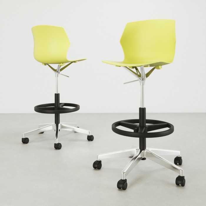 Tabouret Natalia à roulettes - Bikkom