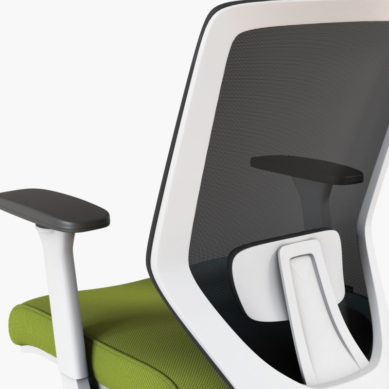 Ergonomische bureaustoel Vita White - Bikkom