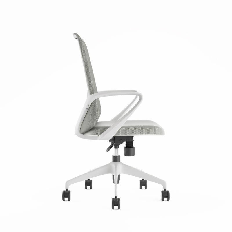 Chaise de bureau Agata gris clair - Bikkom