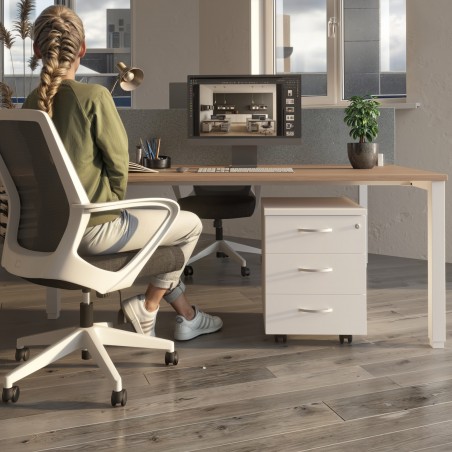 Kantoor met ladeblok Omega wit
