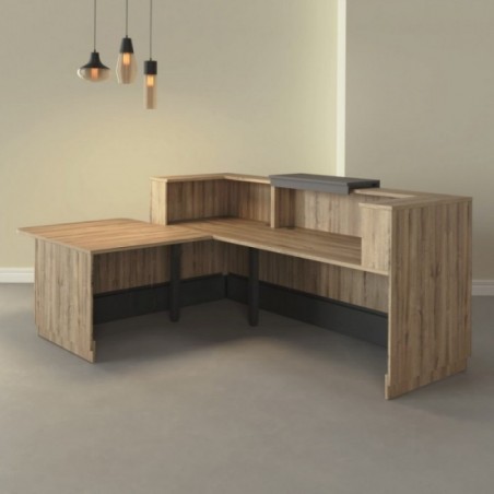 Rolstoeltoegankelijke Hoekreceptiebalie Duomo, met lage tafel links