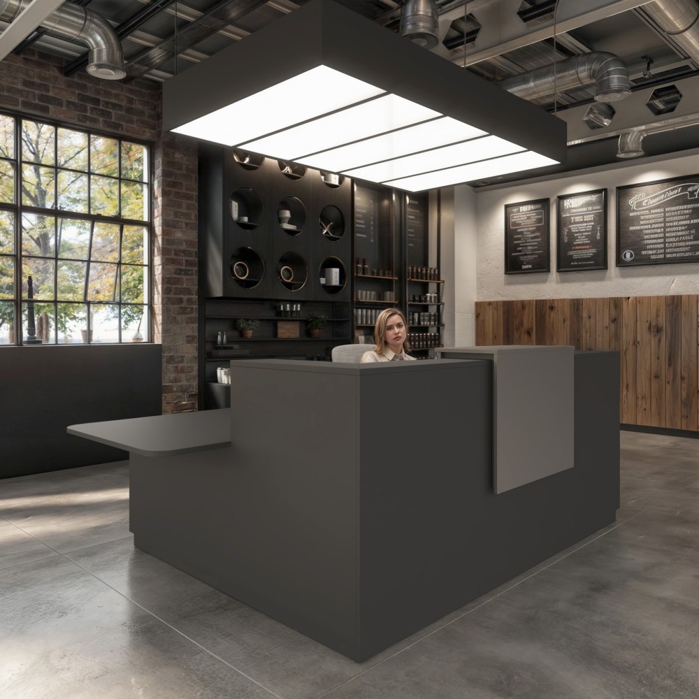 Rolstoeltoegankelijke Hoekreceptiebalie Duomo, in ontvangstruimte