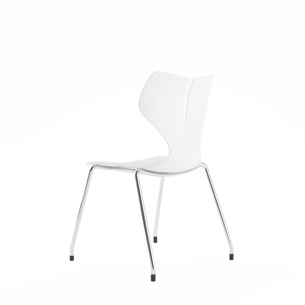 Chaise Sonia blanche profil Chaise Sonia blanche profil