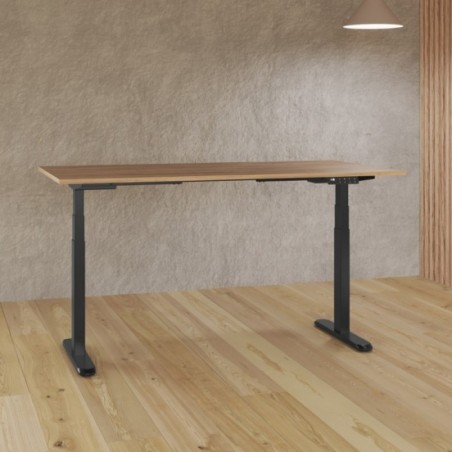 Escritorio Zenit en negro y castaño