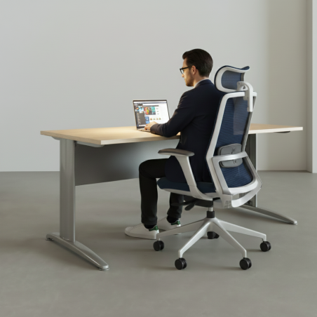 Chaise de bureau avec appui-tête Emma Plus