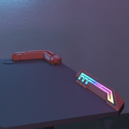 Bureau gamer avec écran LED