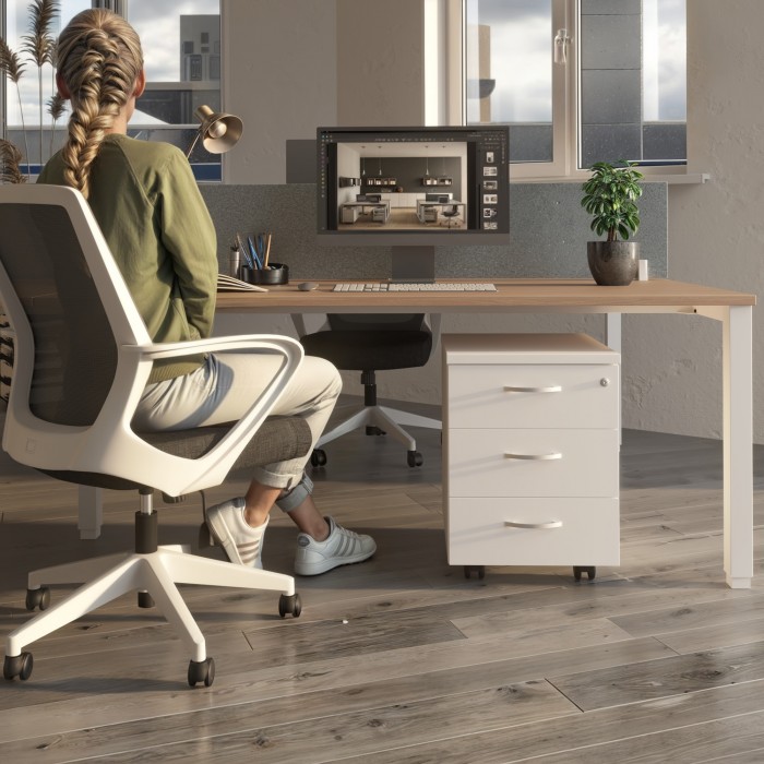 Kantoor met ladeblok Omega zwart